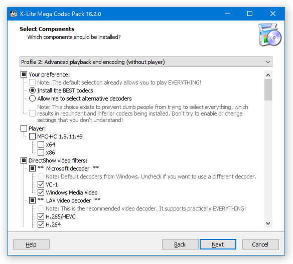 Microsoft codec pack