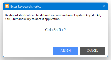 Enter keyboard shortcut