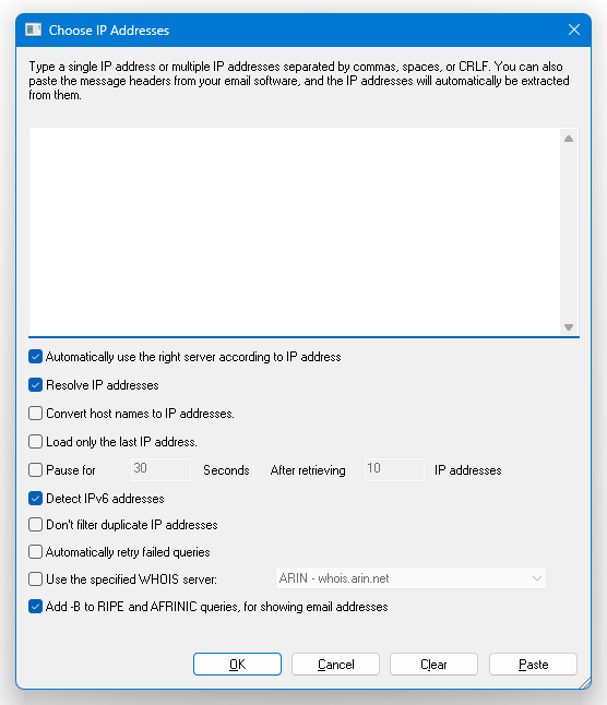 Choose IP Addresses