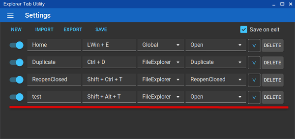 コマンドが一件登録された