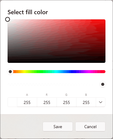 Select fill color