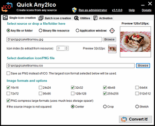 Quick Any2Ico スクリーンショット