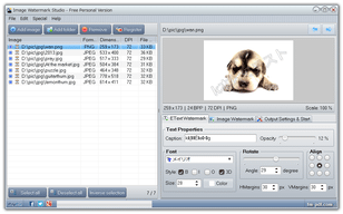 Image Watermark Studio スクリーンショット